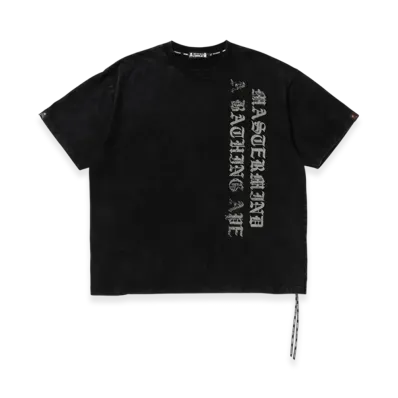 A BATHING APE x mastermind JAPAN Logo Garment Dye Relaxed Fit Tee "Black"