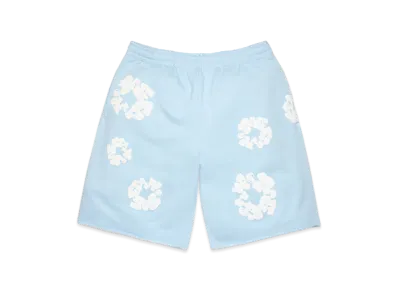 DENIM TEARS Cotton Wreath Sweatshorts "Powder Blue"