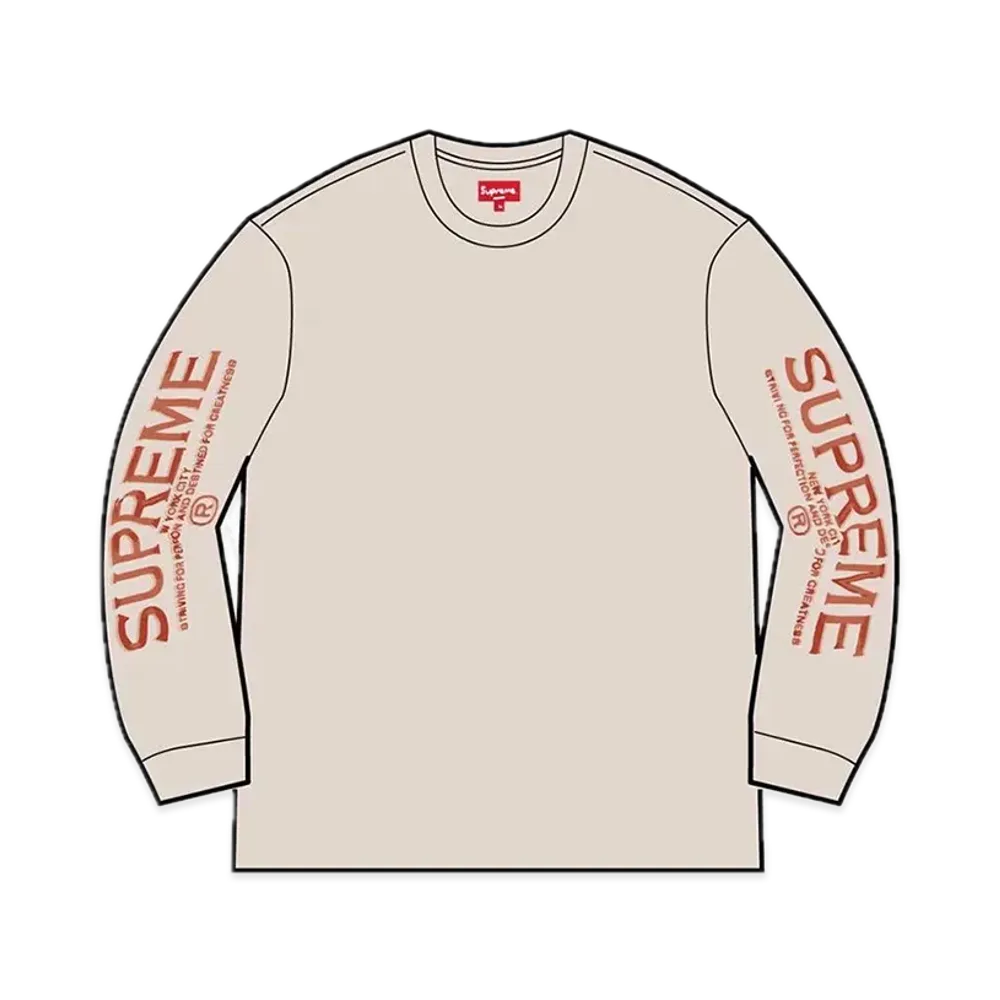 Supreme Intarsia Sleeve L/S Top "Stone"