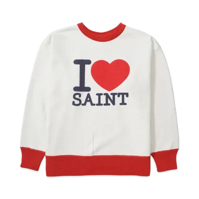 Saint Mxxxxxx Crew Neck Sweat I Love Saint "White"