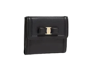 Salvatore Ferragamo Vara Bow French Wallet "Black"