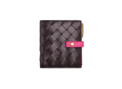 Bottega Veneta Bifold Zipped Wallet "Grape"