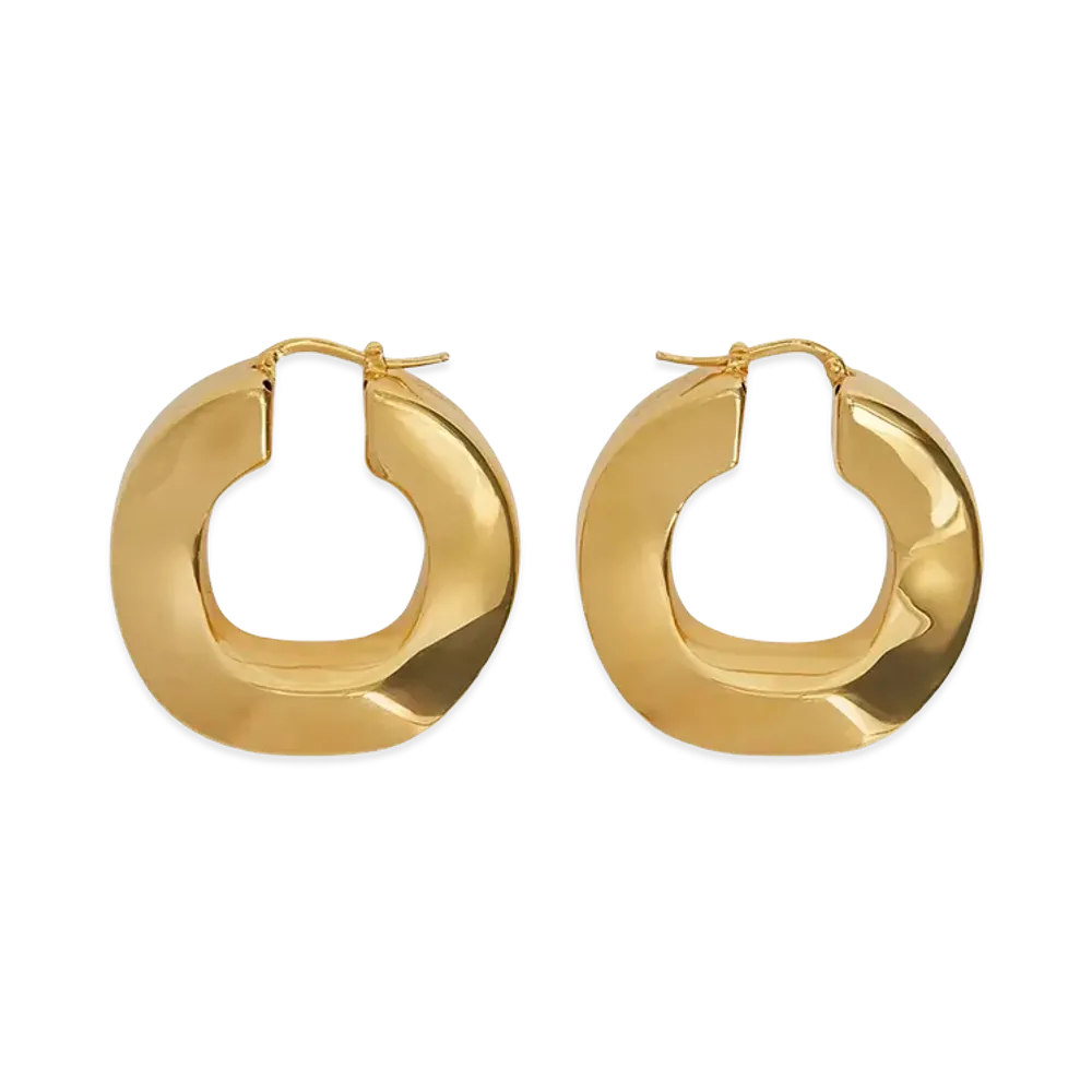 Jil Sander Women's '2104' Earrings "Gold"