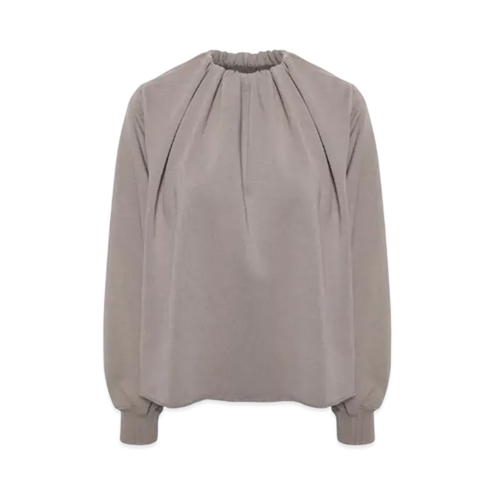 MM6 Maison Margiela Cotton Gather Neck Sweatshirt "Brown"