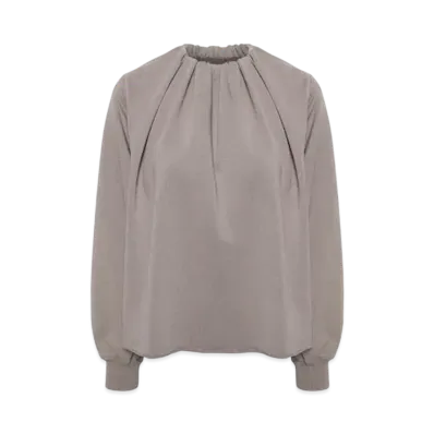 MM6 Maison Margiela Cotton Gather Neck Sweatshirt "Brown"