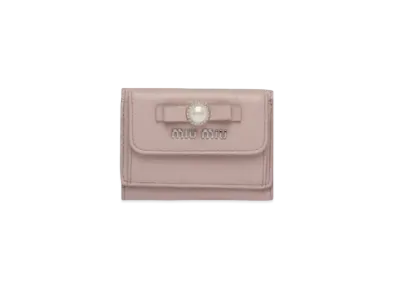 MIU MIU Madras Leather Wallet "Opal"