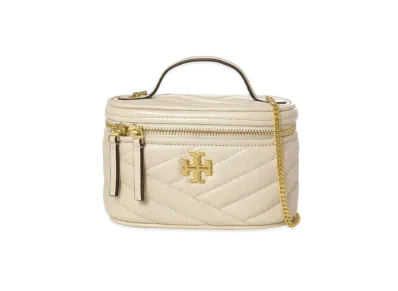 Tory Burch Kira Chevron Mini Vanity Case "Cream"