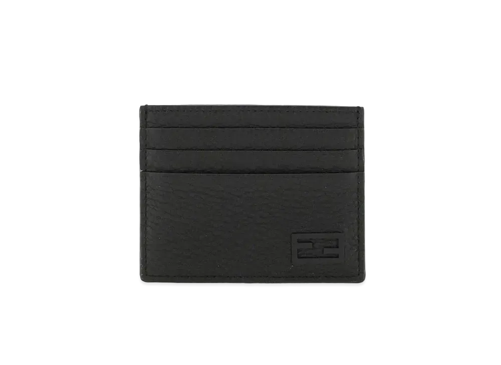 FENDI Card Case Leather Card Case "Black"