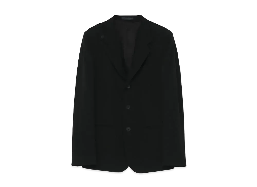 Yohji Yamamoto Pour Homme REGULATION W/GABARDINE 5BUTTON SINGLE JACKET "Black"