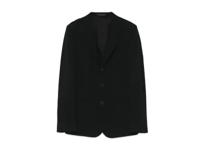 Yohji Yamamoto Pour Homme REGULATION W/GABARDINE 5BUTTON SINGLE JACKET "Black"