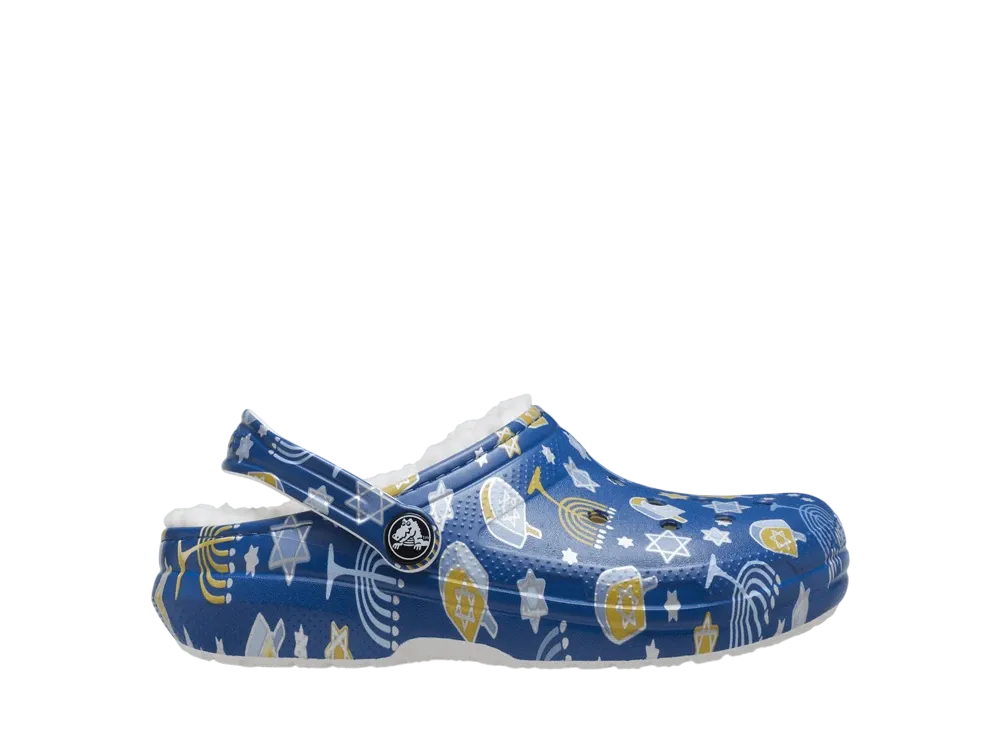 Crocs Big Kids Classic Lined Hanukkah Clog "Multi"