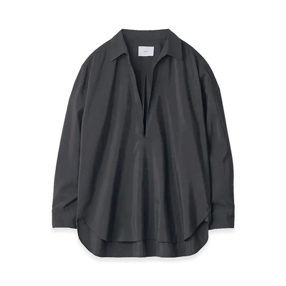 ssstein Silk Nylon Skipper Shirt "Black"