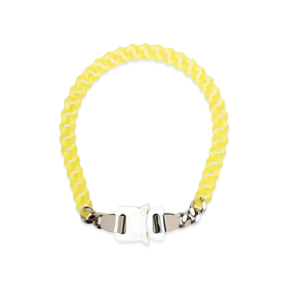 1017 ALYX 9SM Buckle-Fastening Chain-Link Choker "Yellow"