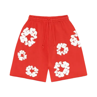 DENIM TEARS The Cotton Wreath Shorts "Red"