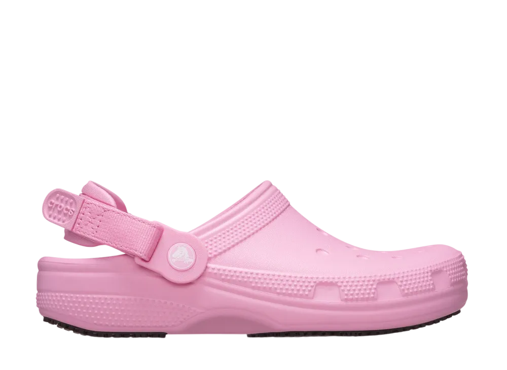 Crocs Classic Slip Resistant Work Clog "Pink Tweed"