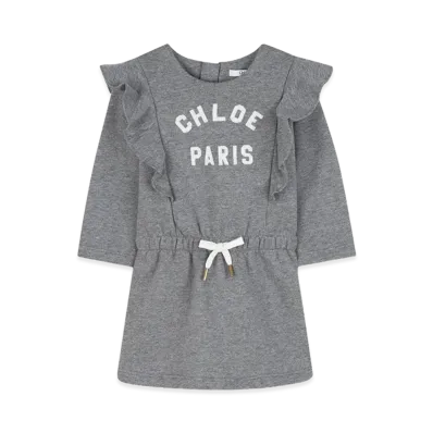 Chloe Kids Dress With Logo "Gray"