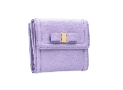 Salvatore Ferragamo Vara Bow French Wallet "Purple"