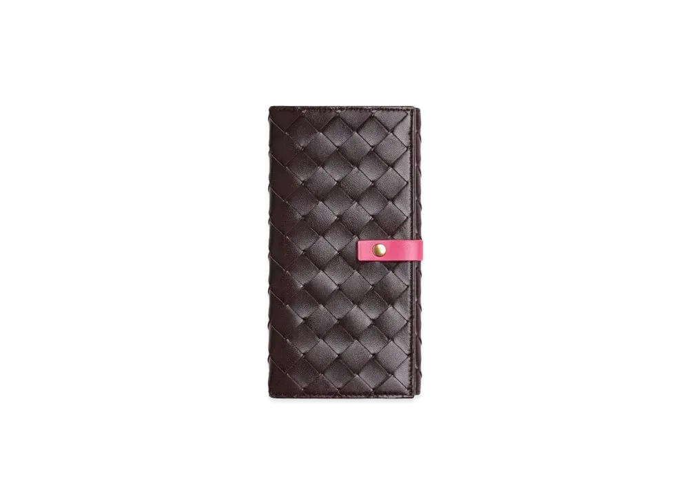 Bottega Veneta Bifold Flap Wallet "Grape"