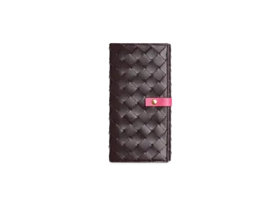 Bottega Veneta Bifold Flap Wallet "Grape"