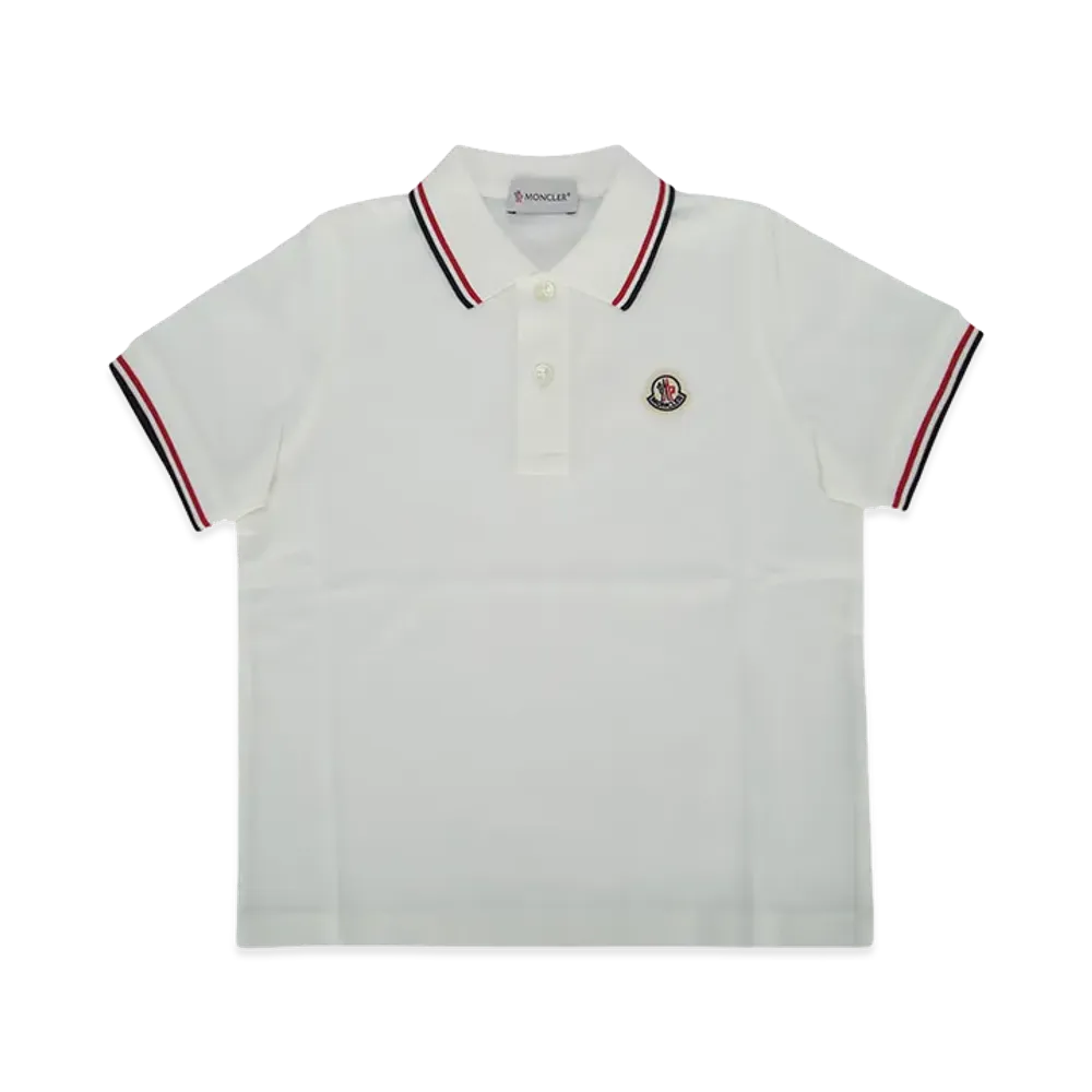MONCLER Kids Polo Logo "White"
