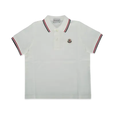MONCLER Kids Polo Logo "White"