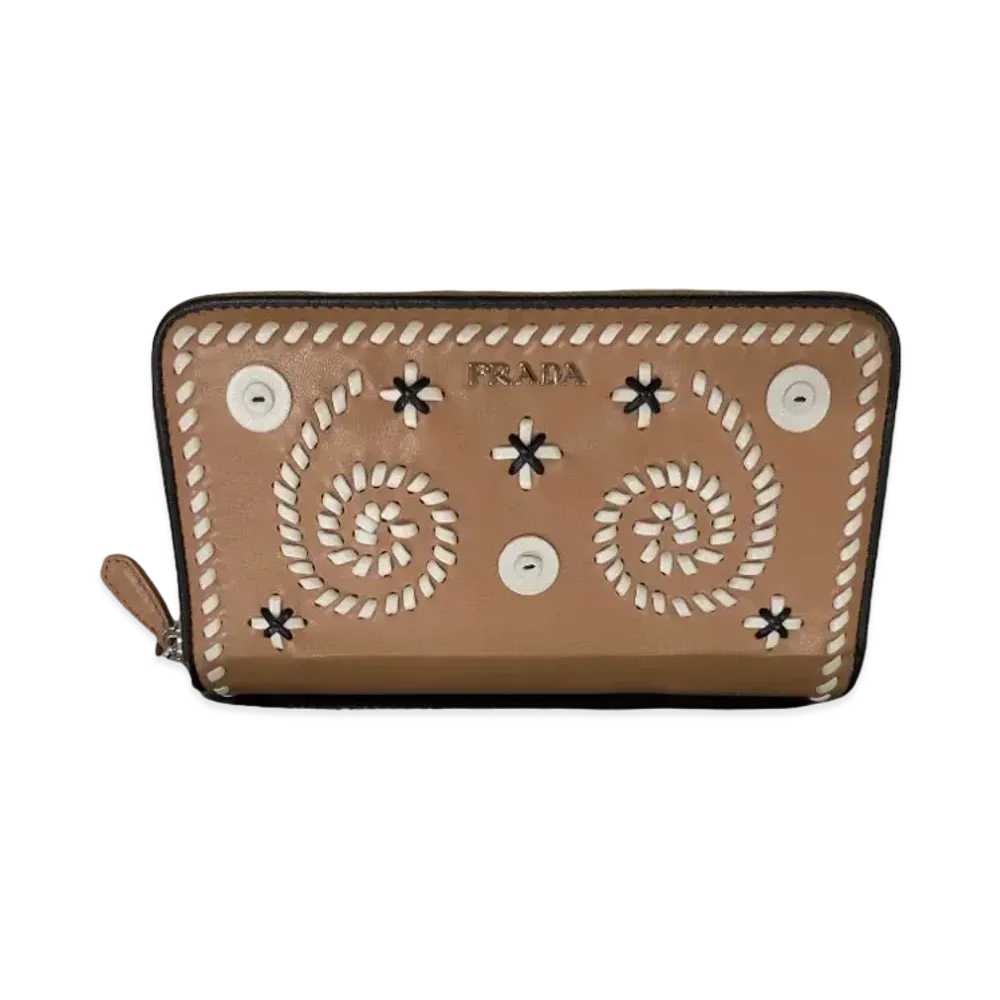 PRADA Zip Around Wallet "Brown"