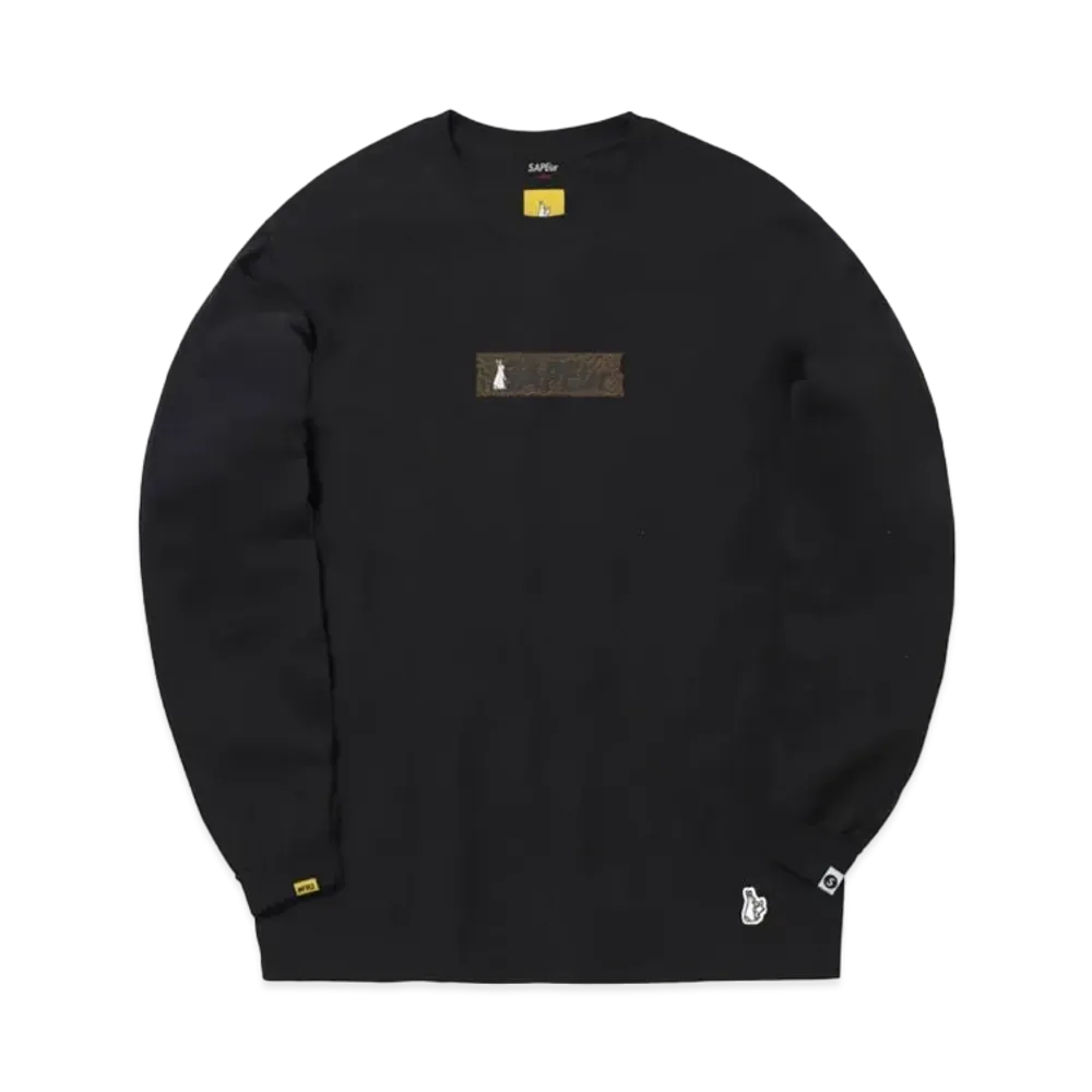 SAPEur x FR2 CHOCOLATE HEAD LONGSLEEVE T-SHIRT "Black"