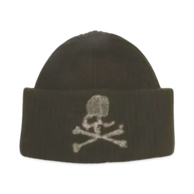 mastermind WORLD Cashmere Needle Punch Beanie "Olive"