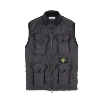 Stone Island G0224 MODIFIED PANAMA 6/3 HT NYLON + LEATHER "Black"