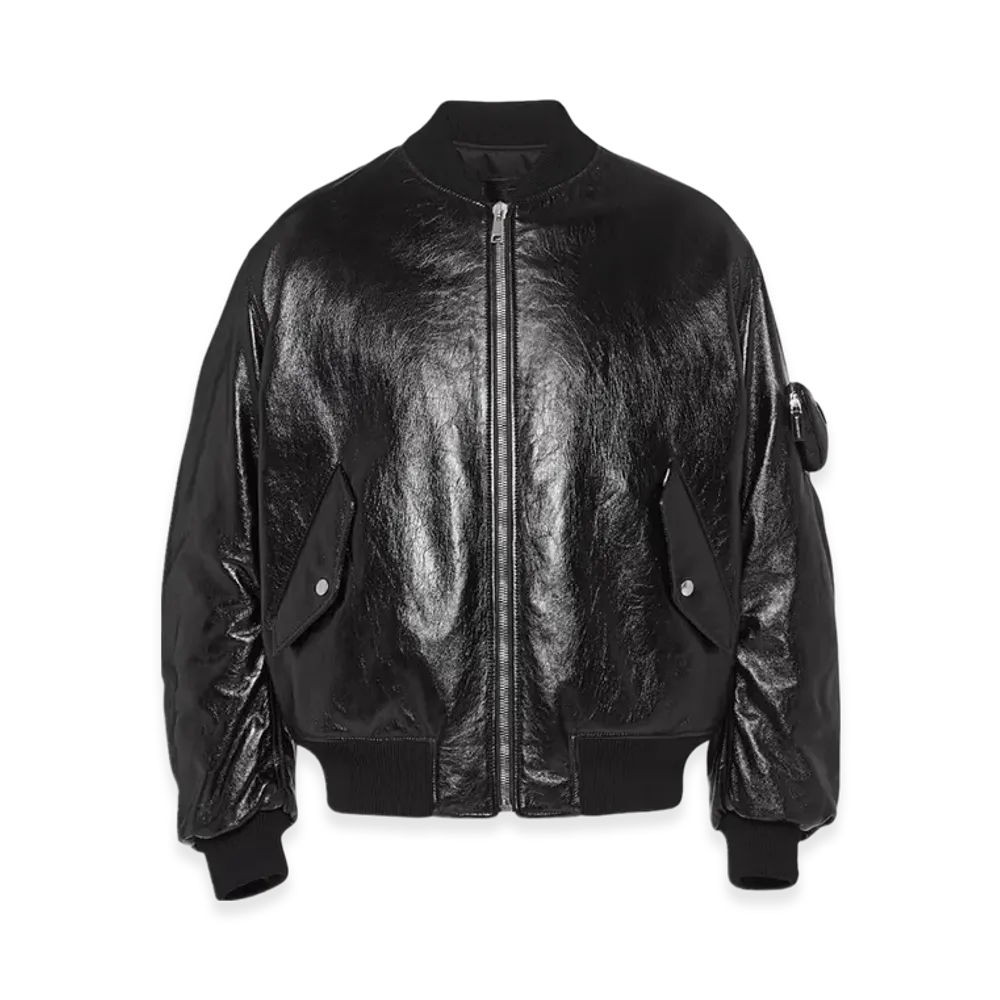 PRADA Nappa Leather Bomber Jacket "Black"