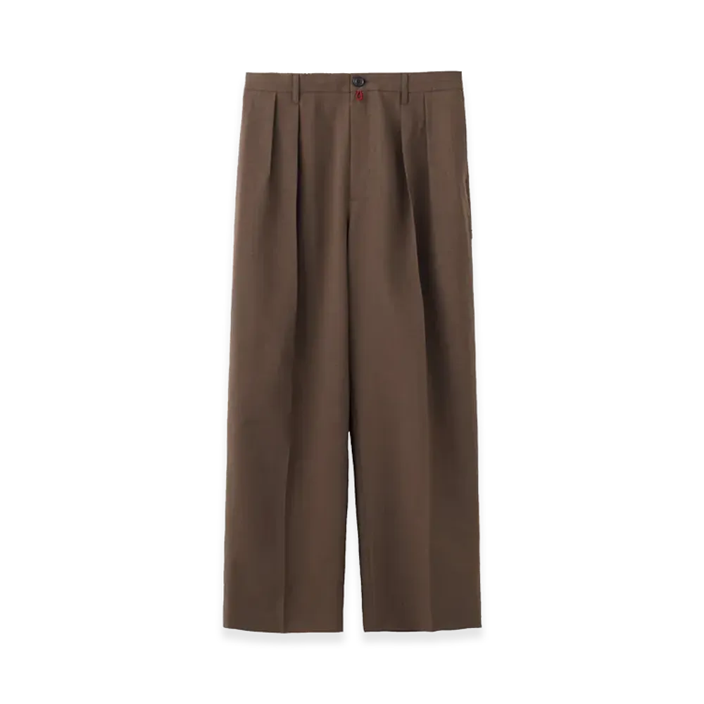 SEDAN ALL-PURPOSE Ventilation Wide Slacks "Brown"