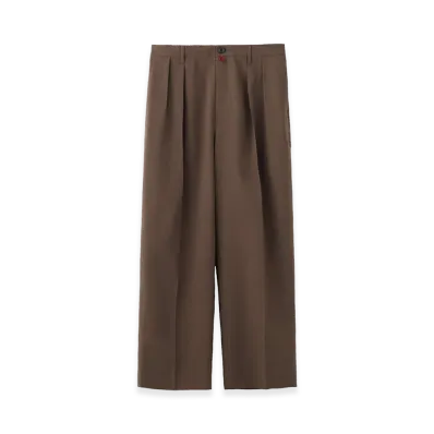 SEDAN ALL-PURPOSE Ventilation Wide Slacks "Brown"