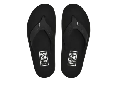 ISLAND SLIPPER Kekoa Ultrasuede Thong Outdoor Sandal "Black" 20IB8202UN
