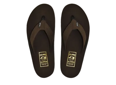 ISLAND SLIPPER Kekoa Ultrasuede Thong Outdoor Sandal "Espresso" 20IB8202UN