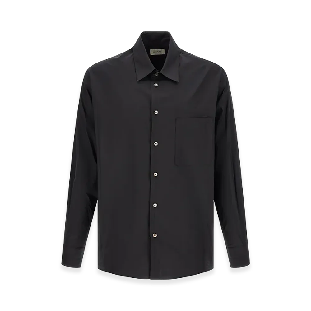 LEMAIRE Cotton And Silk Shirt "Black"