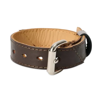OUR LEGACY Cigarr Bracelet "Maduro Brown Cattle Hide"