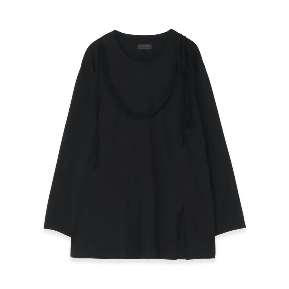 S'YTE 40/2 Jersey Braided T-Shirt "Black"