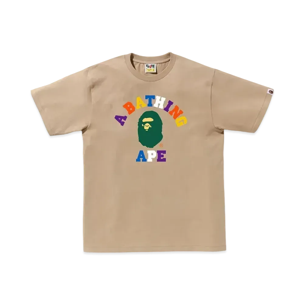 A BATHING APE Colors College Tee "Beige"