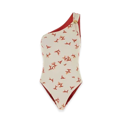 FENDI Women's Stretch Nylon Swimsuit "White"