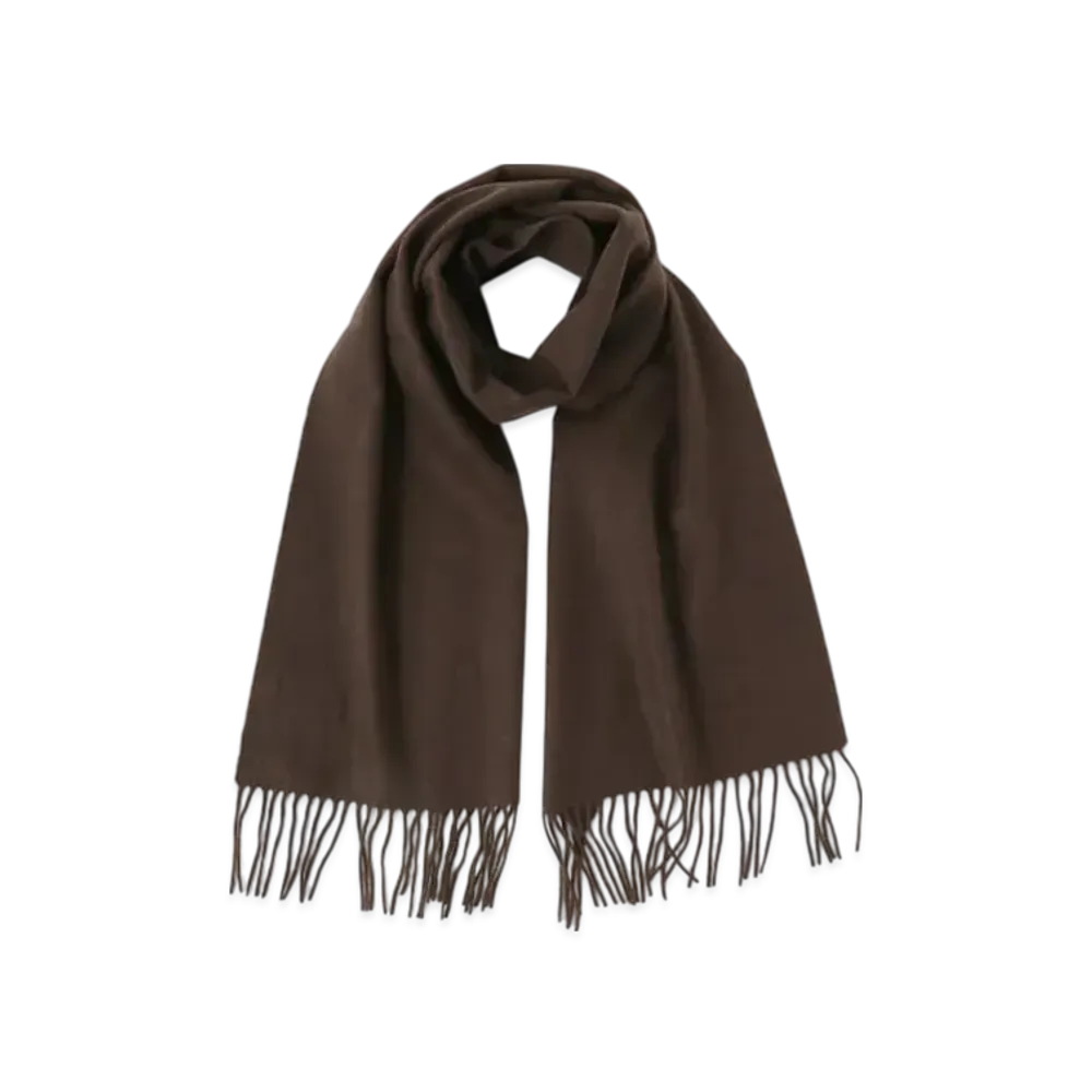 BEAMS Cashmere Scarf Solid "DarkBrown"