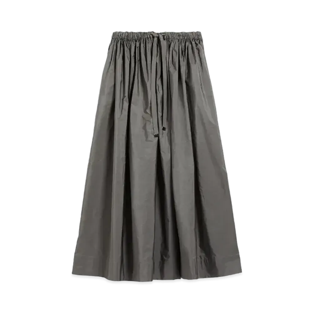 Max Mara Claire Taffeta Skirt "Medium Grey"