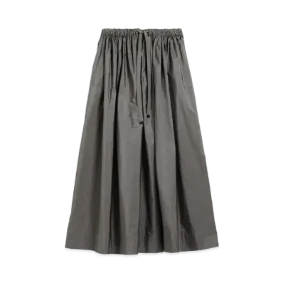 Max Mara Claire Taffeta Skirt "Medium Grey"