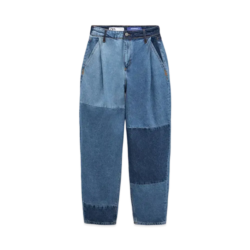 ADERERROR x ZARA Barrel Leg Denim Pants "Blue"