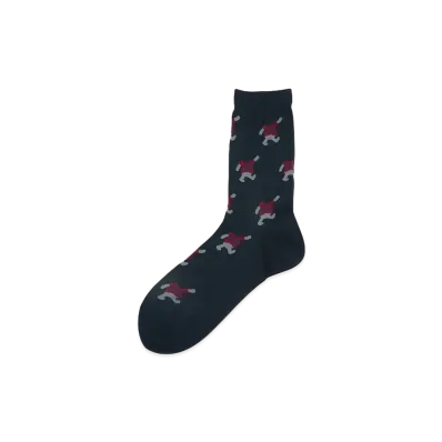 LAD MUSICIAN SOCKS LAD BEAR PAINTING "D/NAVY x D/RED"