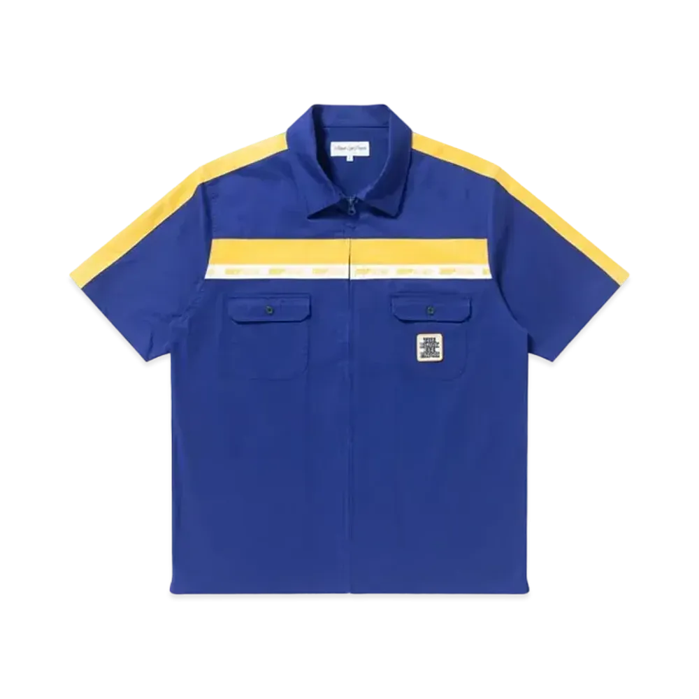 Black Eye Patch Genuine Product Racing Work Shirt "Blue"
