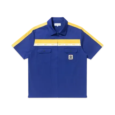 Black Eye Patch Genuine Product Racing Work Shirt "Blue"