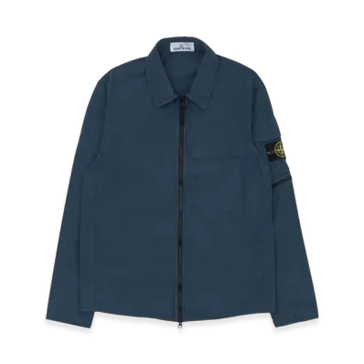 Stone Island 10502 Naslan Light Garment Dyed Overshirt - 22SS "Avio Blue"