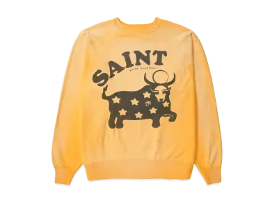 SAINT Mxxxxxx 23AW Cow CRW N SWT "Yellow"