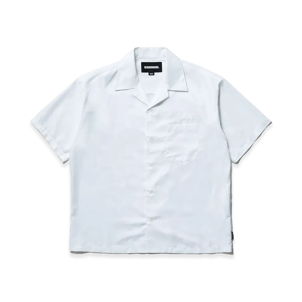 NEIGHBORHOOD Solid Color Hawaiian Shirt SS "White"