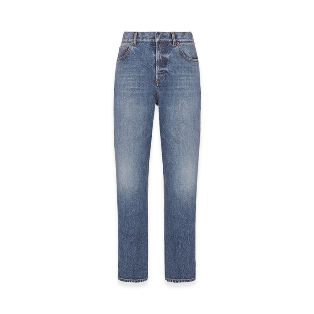 Dior Women's 8 Cropped Straight Jeans D03 "Blue"